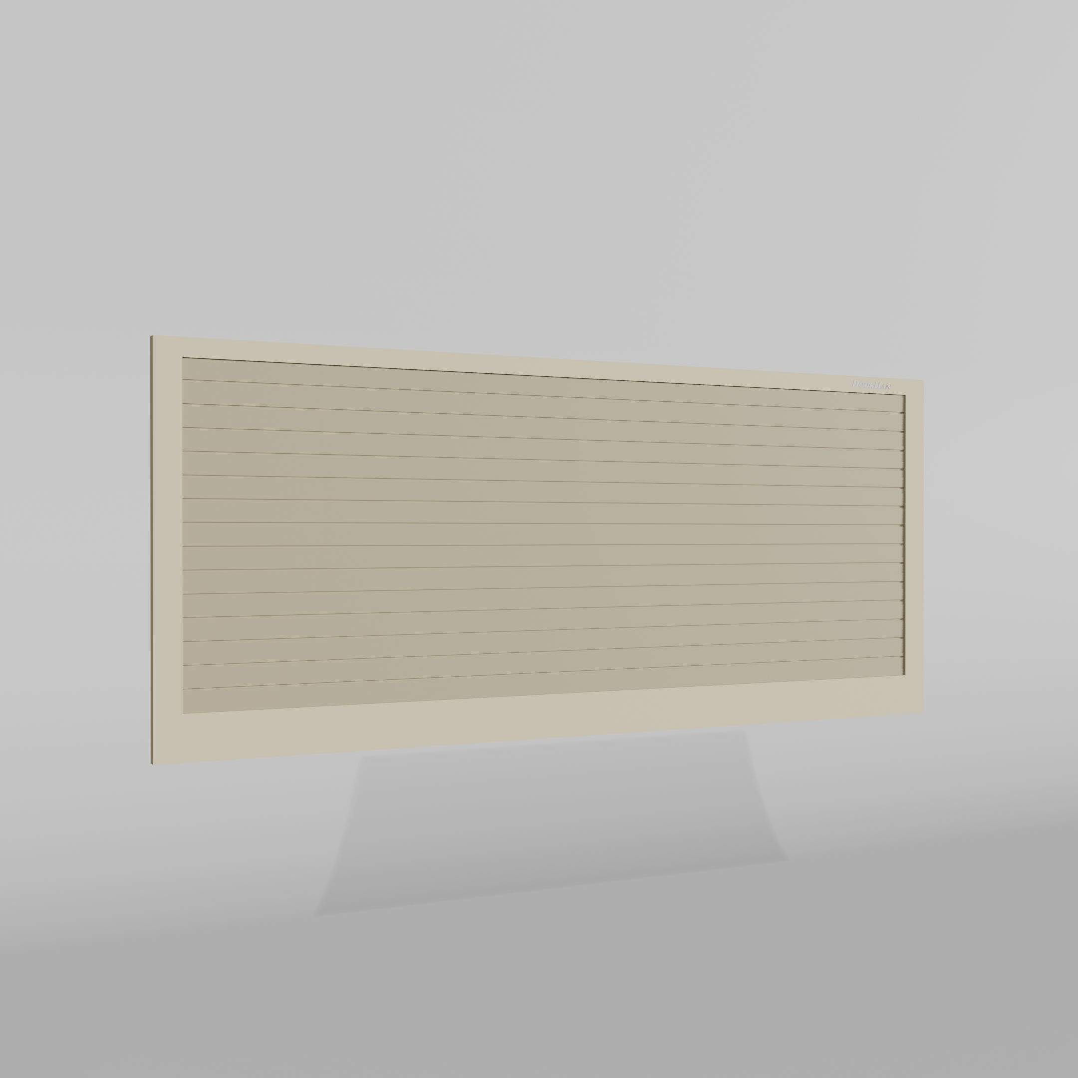 Откатные ворота DoorHan 3300х1500 цвета RAL 1014 (бежевый) с дизайном «доска» с автоматикой