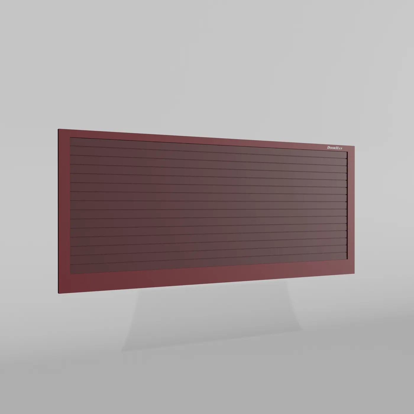 Откатные ворота DoorHan 2600х1500 цвета RAL 3005 (бордовый) с дизайном «доска» без автоматики