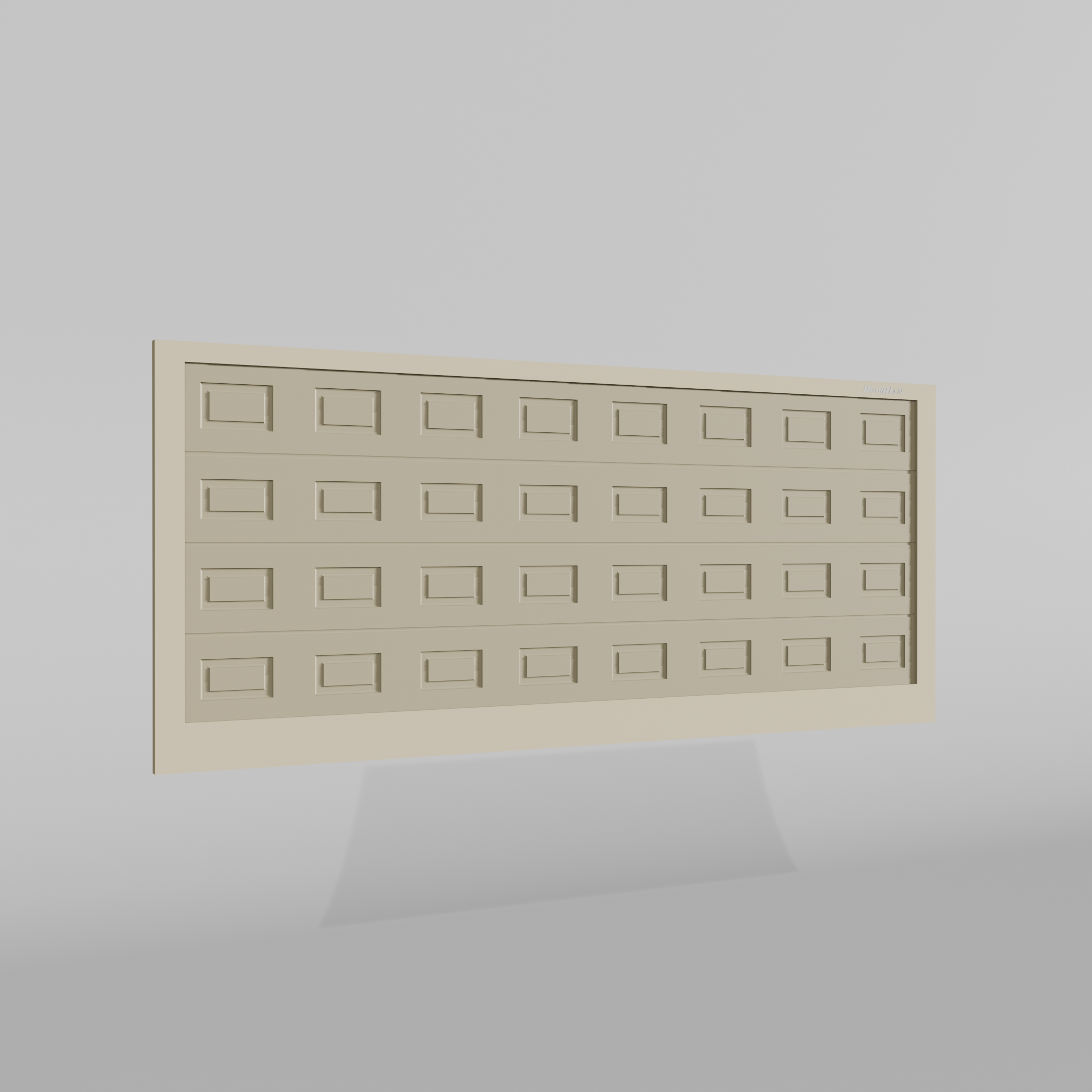 Откатные ворота DoorHan 4500х1100 цвета RAL 1014 (бежевый) с дизайном «филенка» с автоматикой