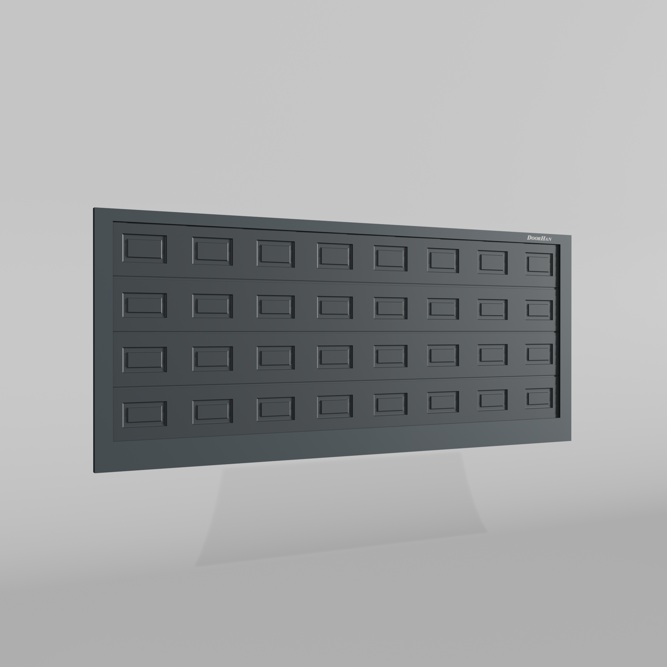 Откатные ворота DoorHan 4200х1500 цвета RAL 7016 (антрацит) с дизайном «филенка» с автоматикой