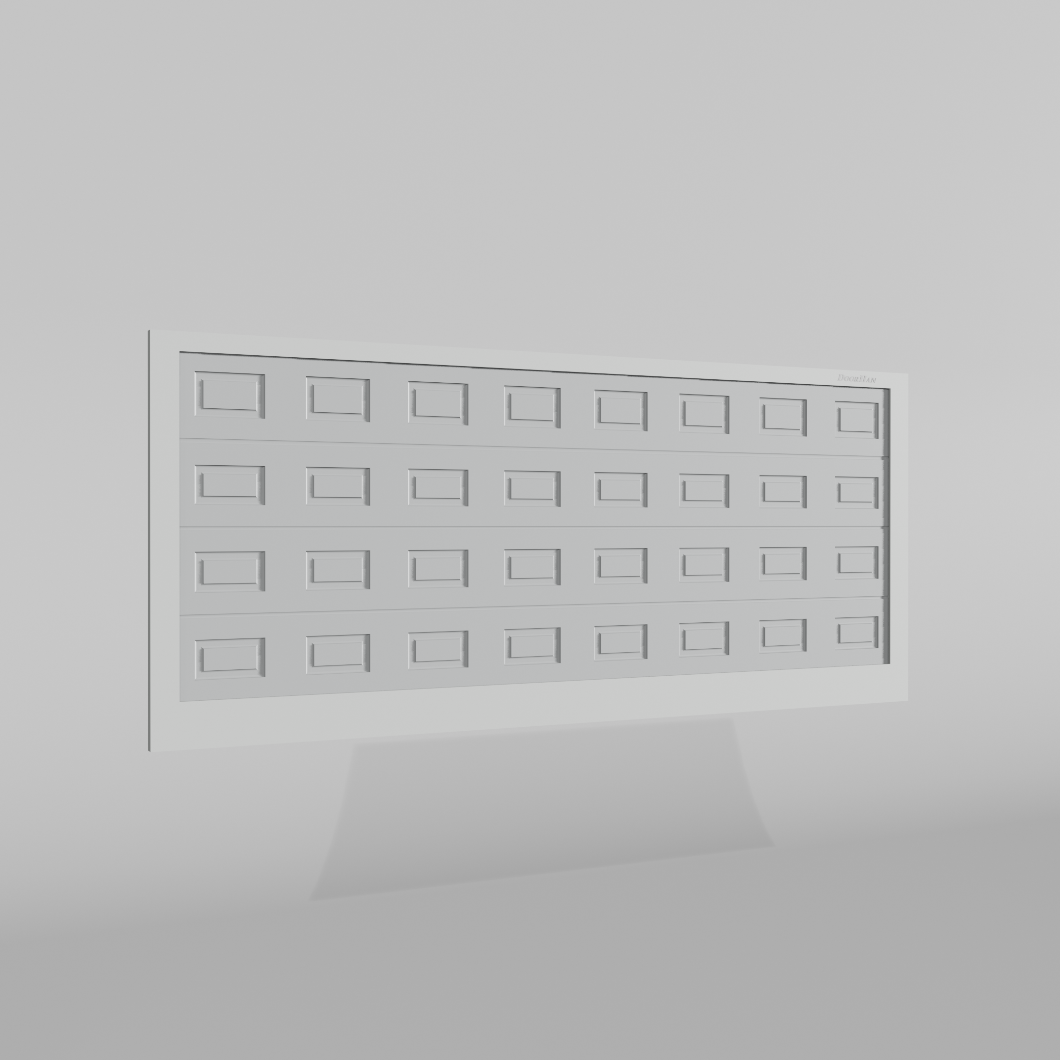 Откатные ворота DoorHan 4300х1900 цвета RAL 9003 (белый) с дизайном «филенка» с автоматикой