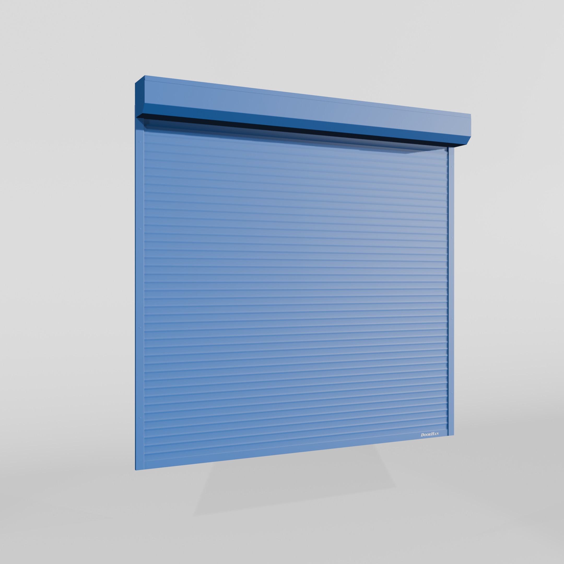 Рольворота DoorHan 4900х1000 цвета RAL 5005 (синий) взломостойкие с автоматикой