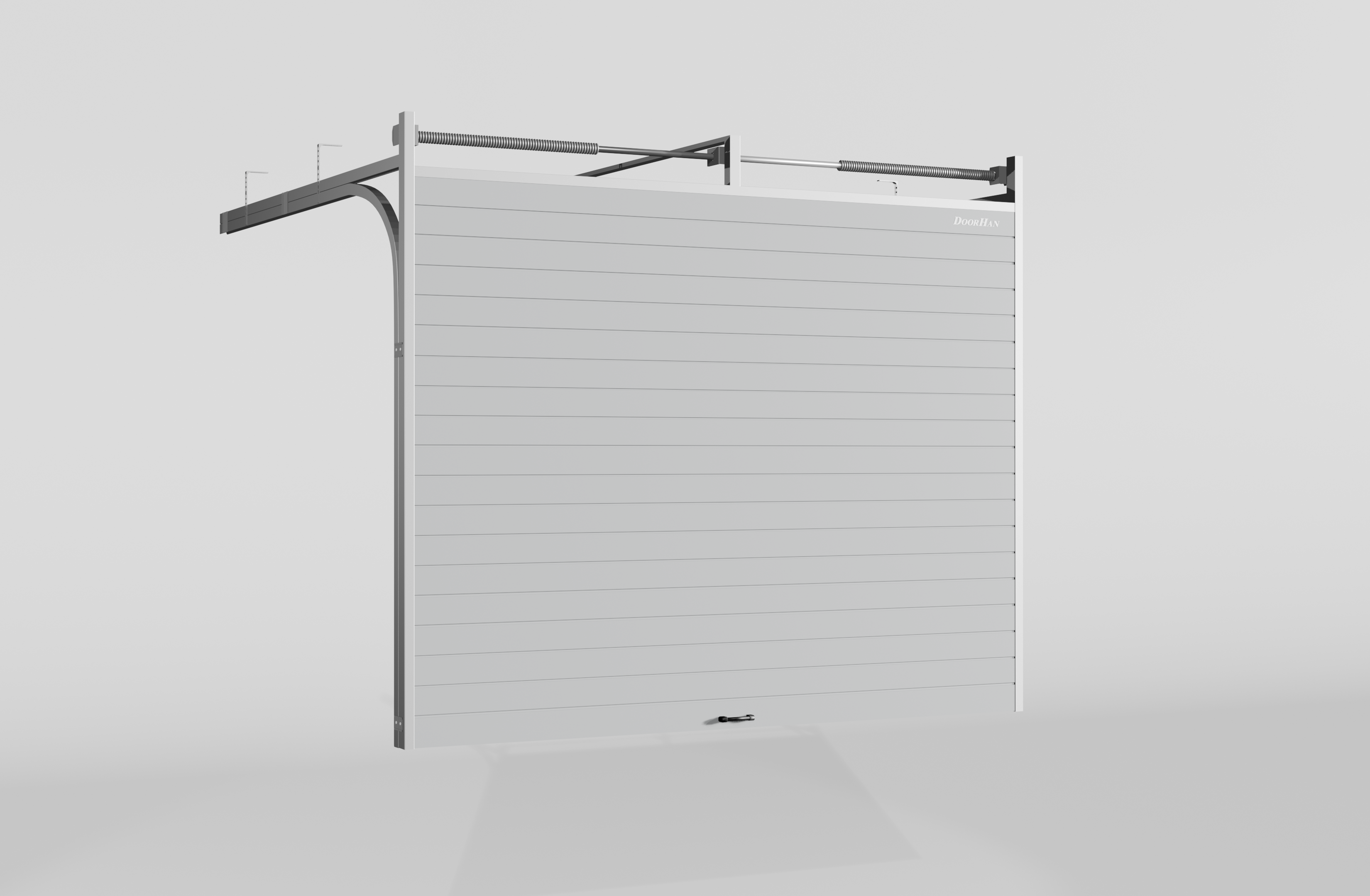 Секционные ворота DoorHan стальные 4800х2200 цвета RAL 7004 (серый) с дизайном «доска» без автоматики